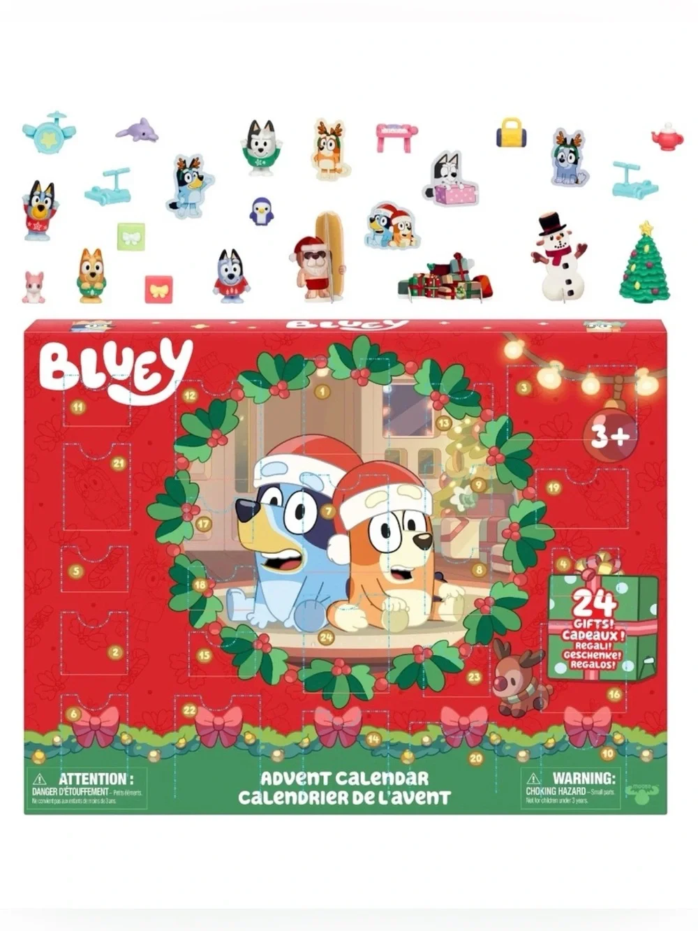 Bluey Holiday Advent Calendar - Red & Green